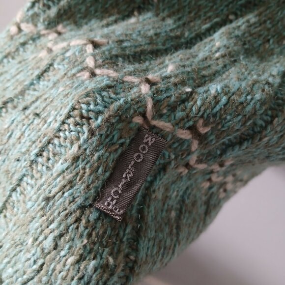 Woolrich Lambs Wool Blend Zip Sweater Vest Womens‎ Medium Aquamarine Heather - Picture 3 of 8